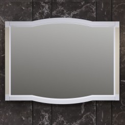 Зеркало Opadiris Лаура 120 белый с бежевой патиной