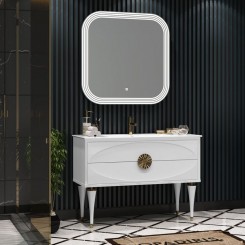 Комплект мебели Opadiris Ибица 120 белый/золото