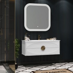 Комплект мебели Opadiris Ибица 120 подвесной, белый/золото