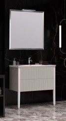 Комплект мебели Opadiris Рубино 90 серый/белый