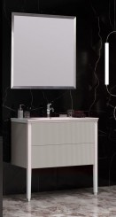 Комплект мебели Opadiris Рубино 90 серый/белый (без светильника)