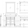 Комплект мебели Opadiris Кантара 85 матовый белый