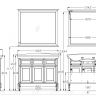 Комплект мебели Opadiris Кантара 105 матовый белый