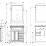 Комплект мебели Opadiris Клио 75 матовый белый (раковина "Стиль")
